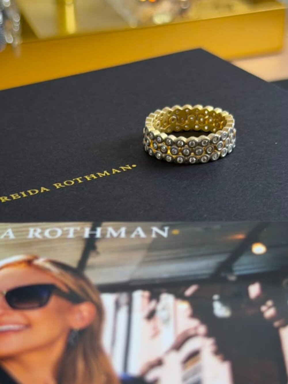 FREIDA ROTHMAN - Set of 2 - Crown Rings Stackable Rings Size 8 - Picture 2 of 4